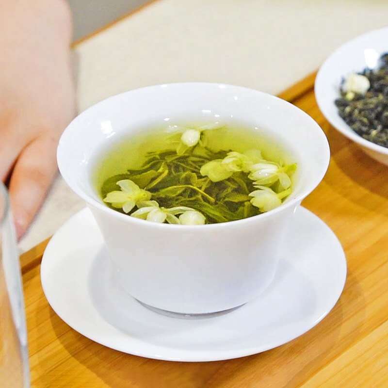 (买一斤送一斤再送杯)2021年新茉莉花绿茶浓香袋装茉莉花茶叶 茉莉花茶250克(送紫砂杯)