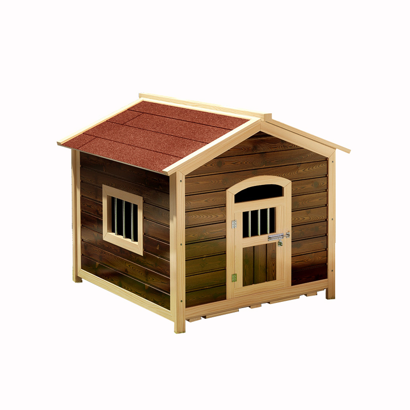 碳化狗窝防水防晒防腐小房子户外狗笼大型犬宠物犬舍实木狗屋高清大图