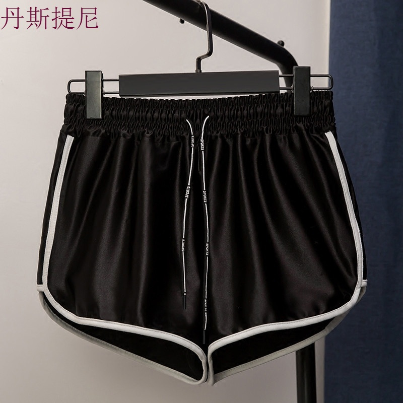 韩版高腰休闲运动短裤女夏宽松跑步阔腿大码家居睡裤学生显瘦热裤