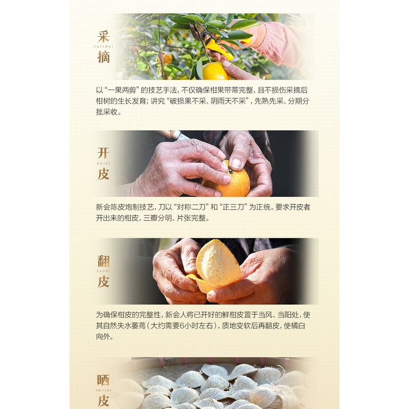 新宝堂-十年陈皮皇冠礼盒100g高清大图