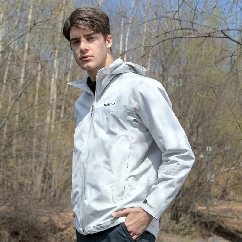 探路者goretex冲锋衣男士户外防风防水透气单层冲锋衣秋冬季户外登山