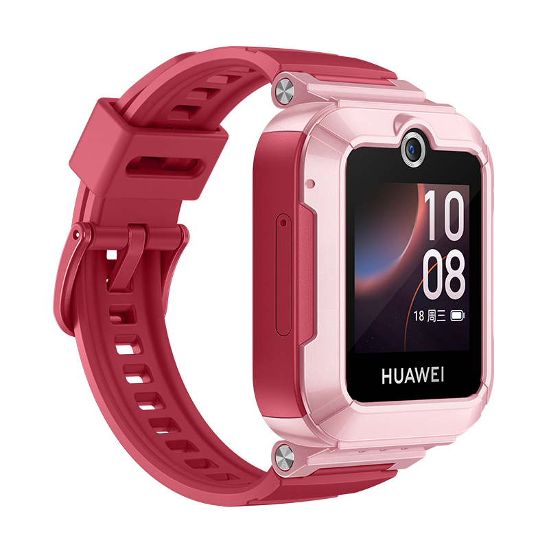 华为/HUAWEI 儿童手表 5 活力版 珊瑚红 硅胶表带 智能手表 离线定位 畅连视频通话 微信儿童手表版 IPX8生活级防水 畅联视频通话 上课禁用 绿色守护高清大图