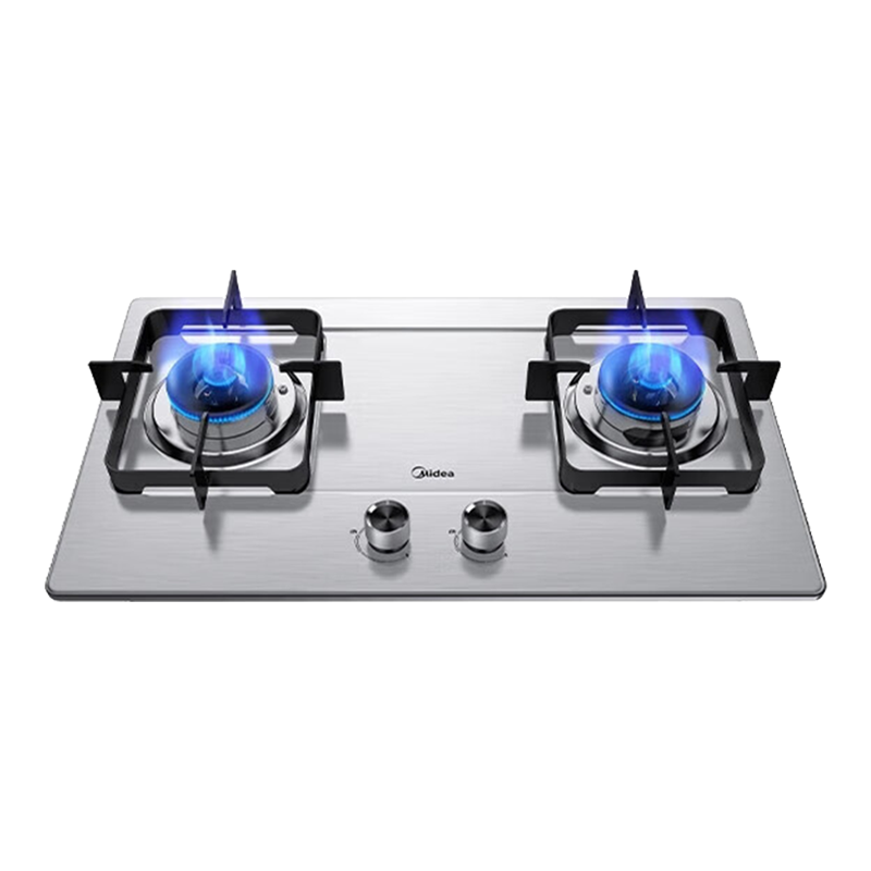 美的燃气灶天然气 双灶具JZT-Q315-M 家用5.2kW猛火灶台嵌两用不锈钢灶高清大图