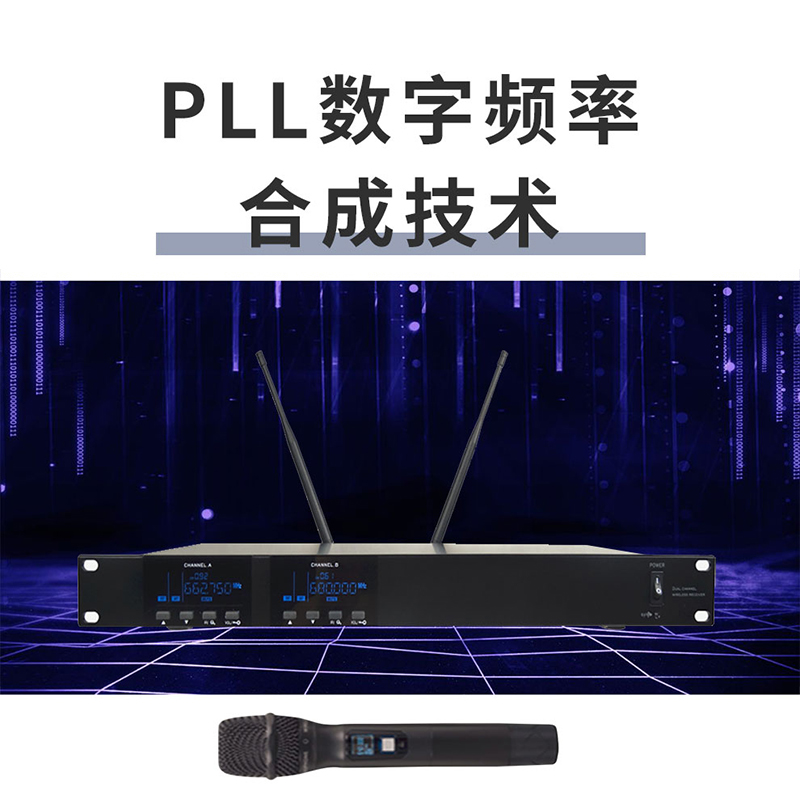 润普Runpu RP-WH9002S 会议室礼堂报告厅直播/演讲/智慧教育真分集专业无线一拖二手持式麦克风高清大图