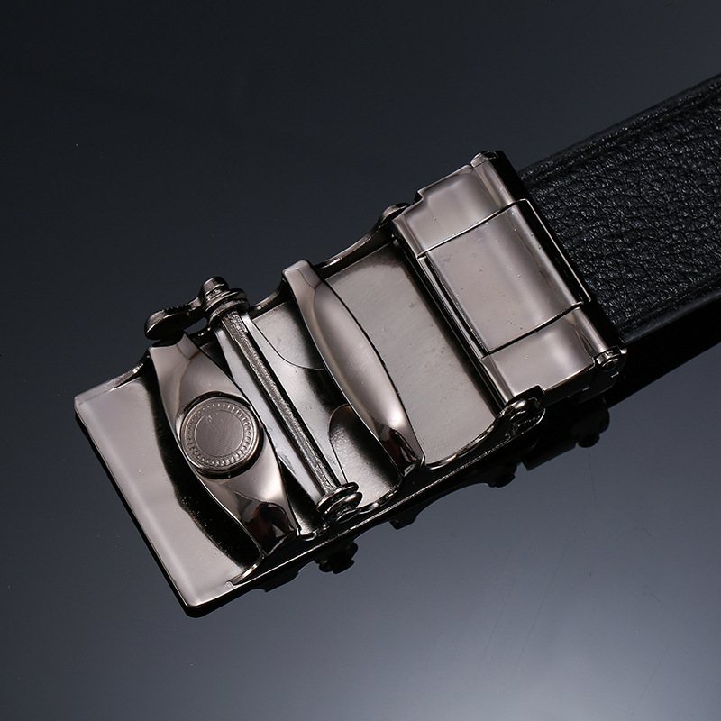 迪罗尼卡男士合金自动扣皮带男式裤腰带休闲商务百搭仿真皮腰带