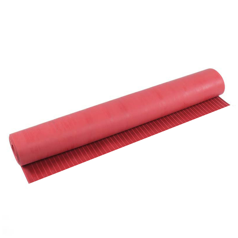 典虎 绝缘胶垫 红色条纹5mm*1.2m*5m 卷高清大图
