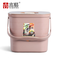 言艺(yanyi) 茶道茶具配件 耐热坚硬塑料茶渣桶 茶色茶水桶