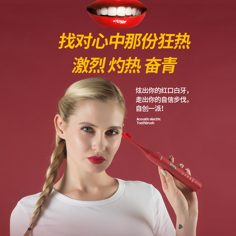 铂瑞 成人电动牙刷USB款BR-X1黑色