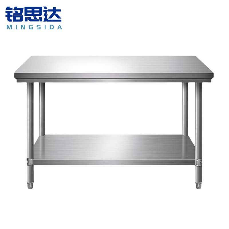 铭思达不锈钢工作台双层80*60*80cm台高清大图