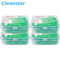 科琳Cleanstar薄荷细滑线牙线棒50支/盒4盒装口腔护理工具牙签线剔牙细滑牙线棒剔牙器清洁塞牙