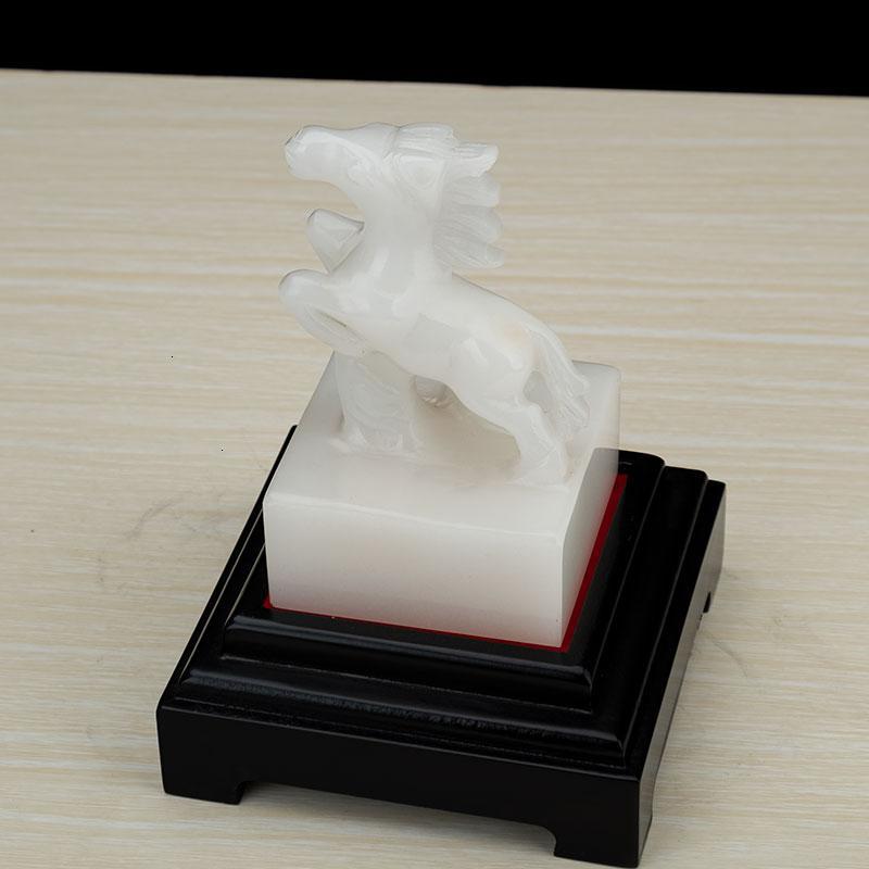 美帮汇玉石马到成功马头印章玉玺刻工艺品家居装饰礼品摆件高清大图