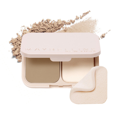 美宝莲(Maybelline)梦幻丝绒蜜盒粉饼BO0 9g/定妆修容控油散粉蜜粉定妆学生平价