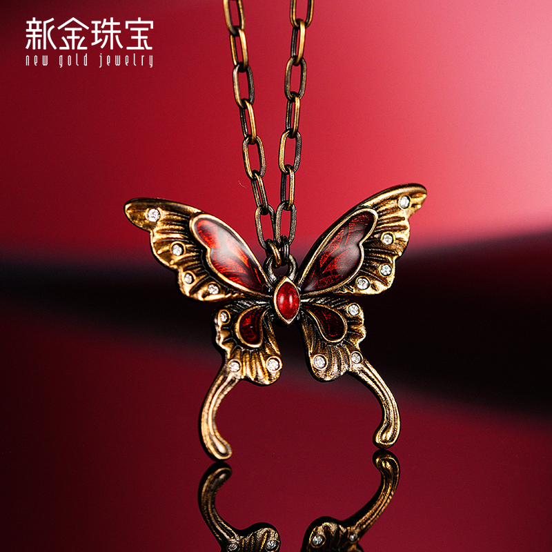 新金珠宝 黄金手链999足金女首饰足金电黑黄金手链高清大图