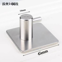 LONMATE 304不锈钢免打孔强力胶挂衣钩单钩110718 一个
