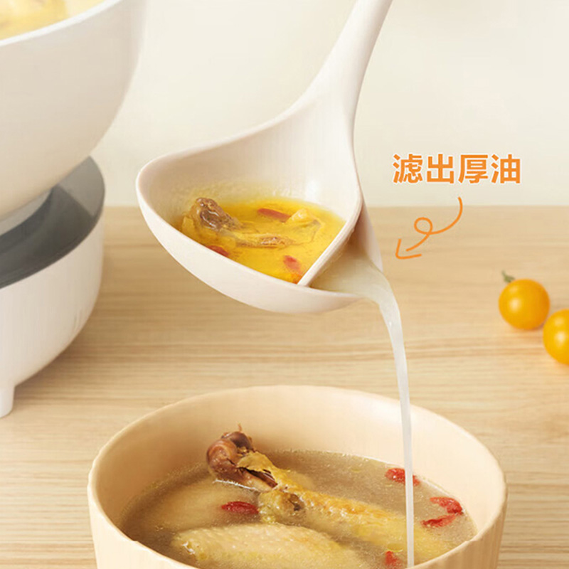 苏泊尔汤勺灵动木柄硅胶抗菌汤滤勺KT03AR10高清大图