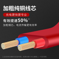 火豹多功能充电器数据线三合一快充型通用手机多头多用一拖三快速苹果 素雅白[苹果安卓type-c]+2A快速充电头[套