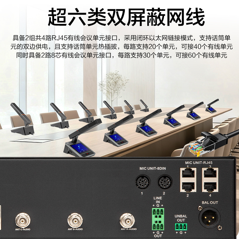 惠度高清会议系统HD-3160M金属话筒紧凑设计专业会议神器高清大图