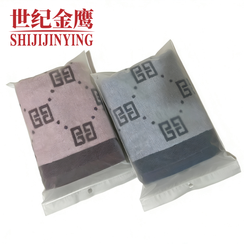 世纪金鹰 时尚提花全棉加厚毛巾