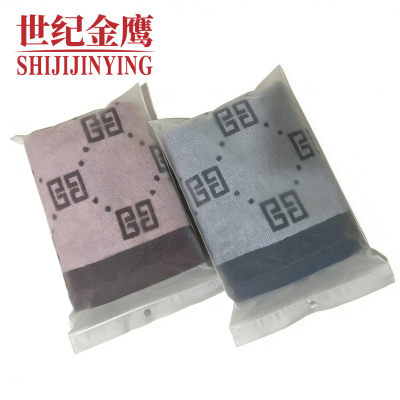 世纪金鹰 时尚提花全棉加厚毛巾