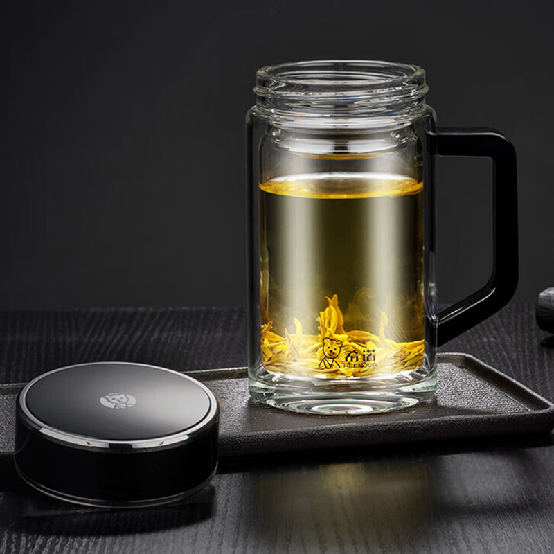 希诺玻璃杯450ml户外便携密封防漏XN-6723高清大图