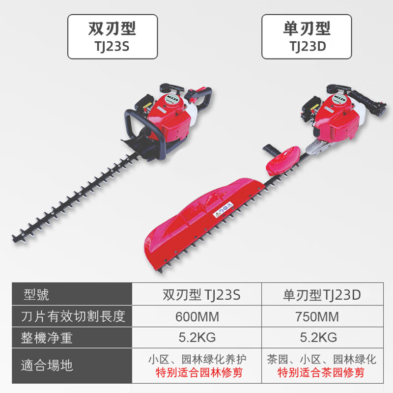 凯姿(KAZZ) TJ23S 绿篱修剪机小松动力茶树修枝机采茶机园林二冲绿篱机汽油双刃 单位:台高清大图
