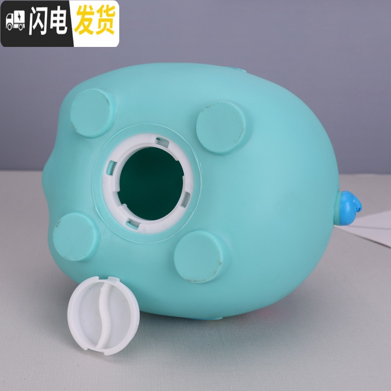 三维工匠可爱小猪存钱罐儿童防摔网红纸币硬币两用储蓄罐储钱生日摆件 加大号可爱猪-520蓝色存1000枚高清大图