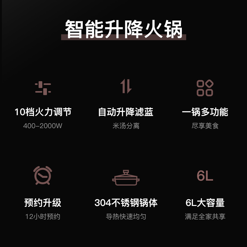 统厨 智能升降式米汤分离电饭煲小型多功能蒸煮电饭锅沥米饭高清大图
