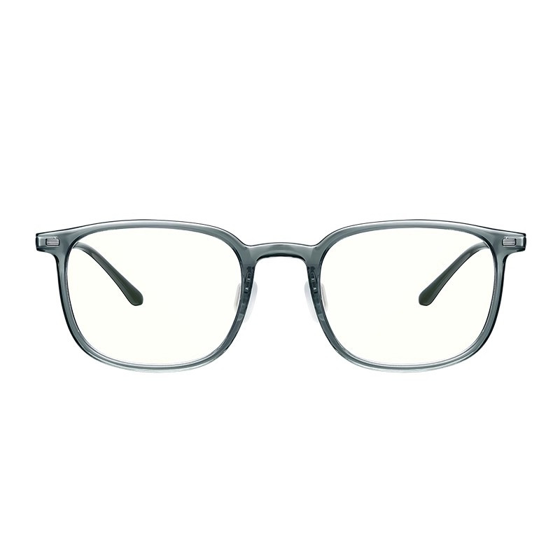 小米 米家防蓝光眼镜 方形 男女防辐射电脑护目镜平面无度数眼镜 灰色