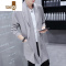 YANXU2023新款风衣男装中长款韩版修身披风防晒夏天休闲男士外套薄