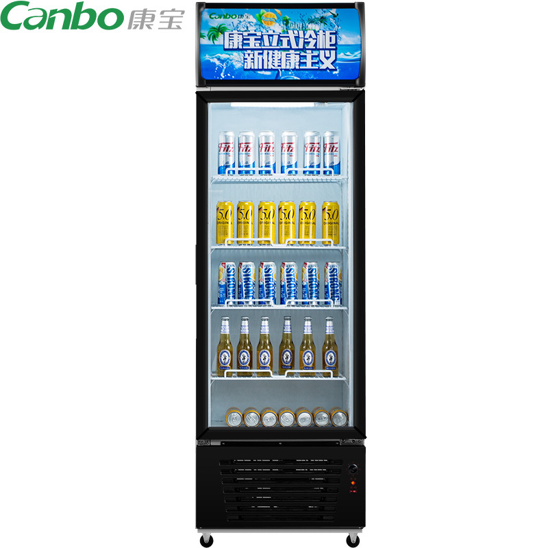 康宝（Canbo）LGL338-B 展示柜 冷藏冰柜 立式 商用冷柜 保鲜柜 单门饮料柜 bd