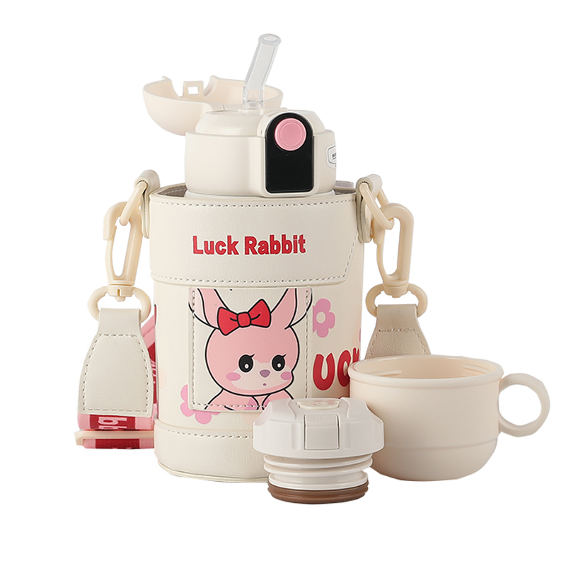 杯具熊 幸运兔RT108-480 保温杯 480ml 米色