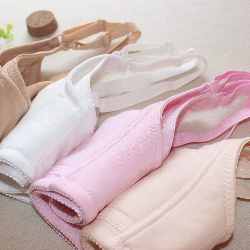 迪鲁奥(DILUAO)无钢圈薄款纯棉孕妇内衣前开扣哺乳文胸全棉产后哺乳胸罩喂奶衣图片