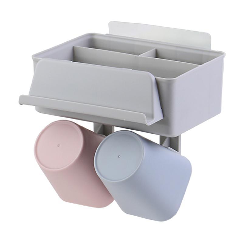 卫生间牙具架牙刷架塑料壁挂牙刷置物架多功能牙杯架家用漱口杯架