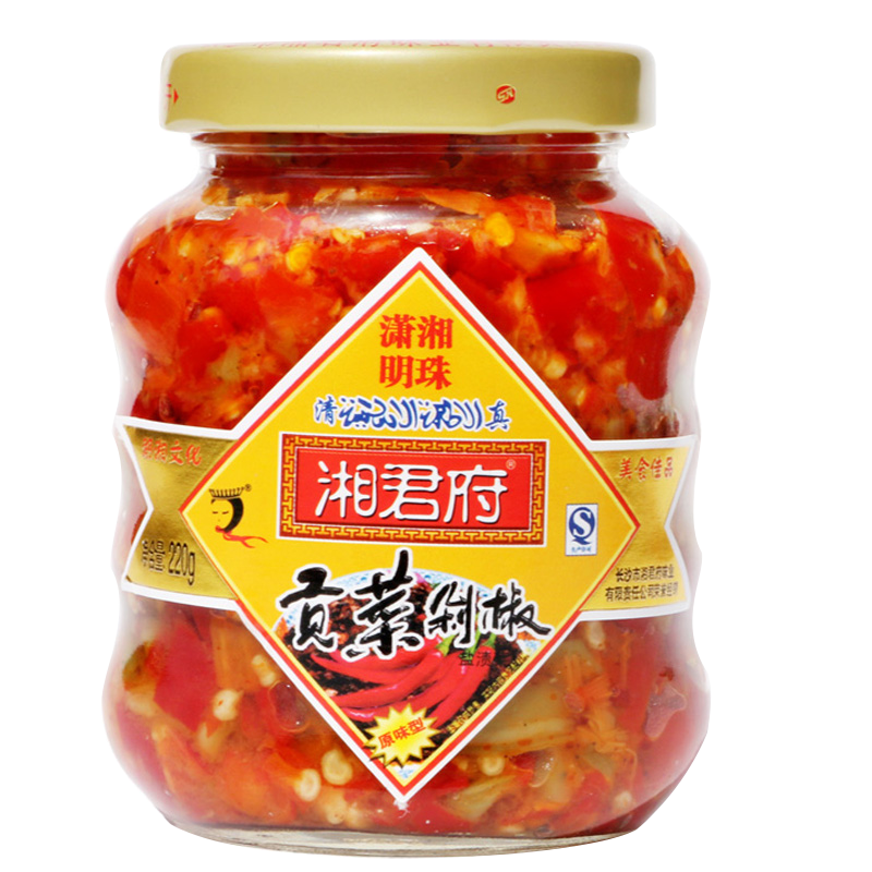 [中华特色]河北供销馆 湘君府 贡菜剁椒酱 220g*2瓶装 拌饭拌面辣椒酱火锅蘸酱 河北邯郸特产 华北