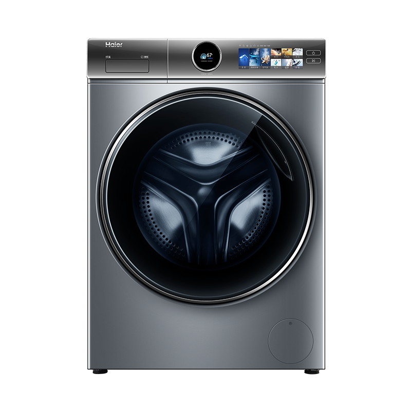 海尔(Haier)滚筒洗衣机 XQG100-HBD14386TLU1 炫彩触屏精华洗 直驱变频10公斤容量 洗烘一体