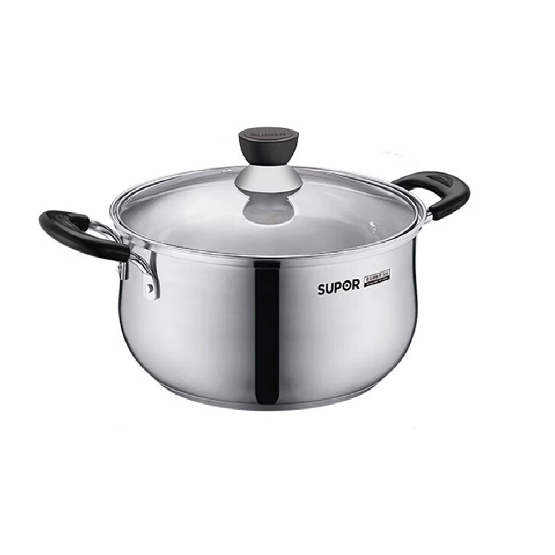 苏泊尔不锈钢双耳防烫燃气电磁炉通用汤锅ST20H3 20cm