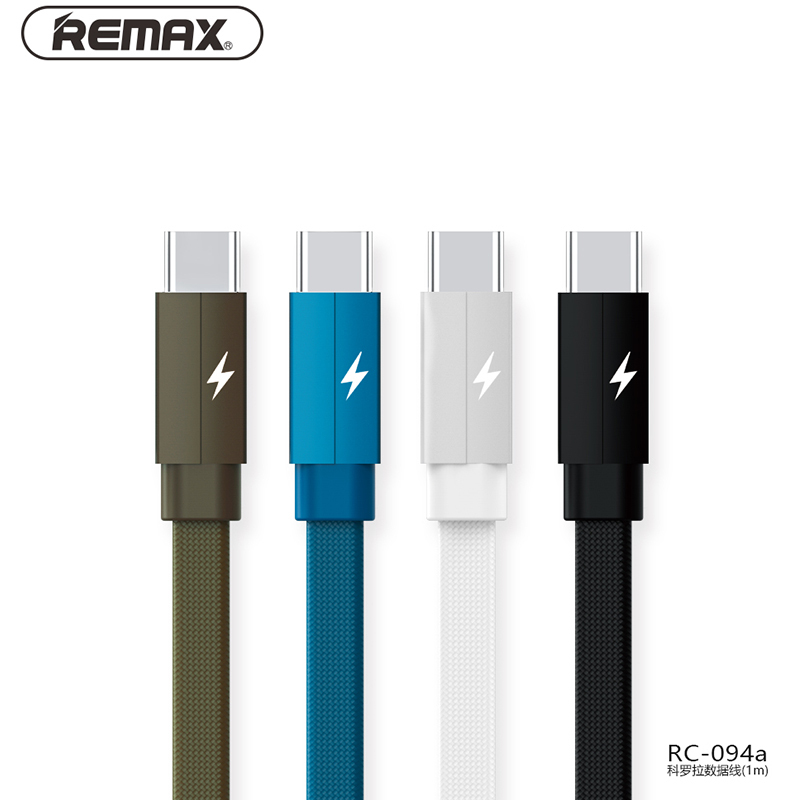 REMAX 安卓数据线华为 小米 三星Type-C 手机通用2.1A 1米 充电线 黑色