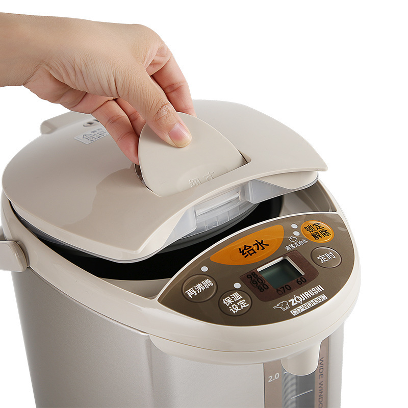 象印(ZO JIRUSHI)电热水壶家用办公电热水瓶不锈钢电水壶微电脑多功能烧水壶WDH30C 金属米色3L高清大图
