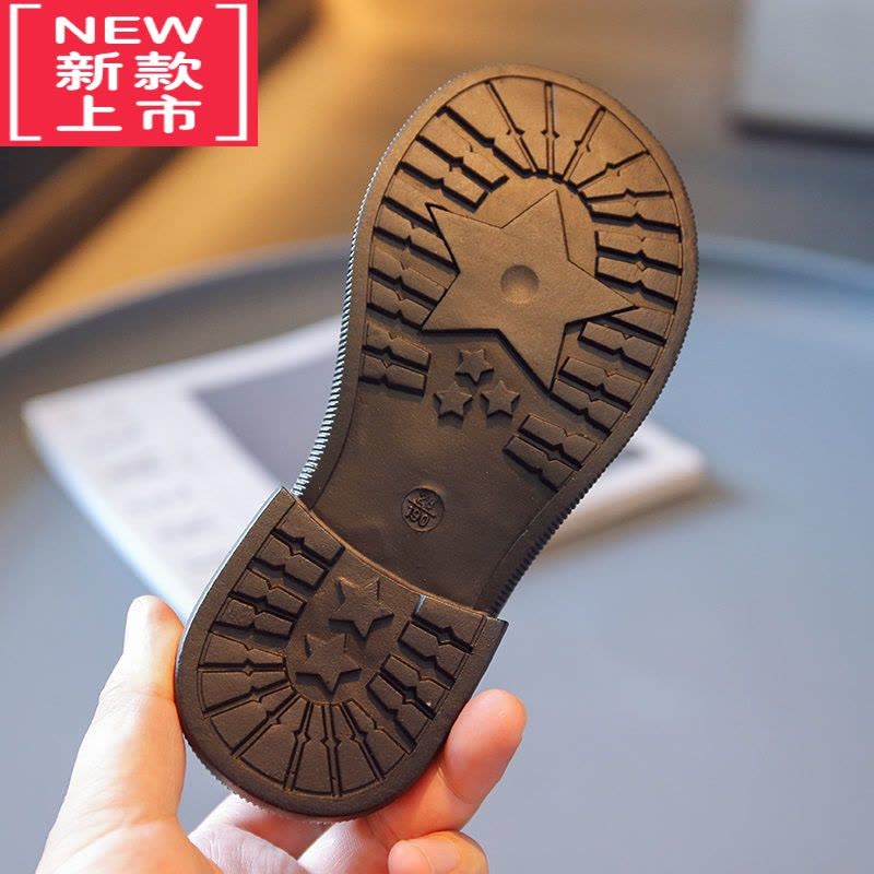 可莉允女童鞋儿童靴子2022冬季新款保暖长靴女孩时尚二棉皮靴加绒长筒靴图片