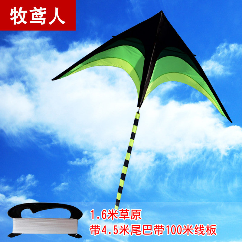蝙蝠风筝儿童微风易飞成型2020新款立体潍坊初学者创意创意 三维工匠 1.6米草原送100米线板高清大图