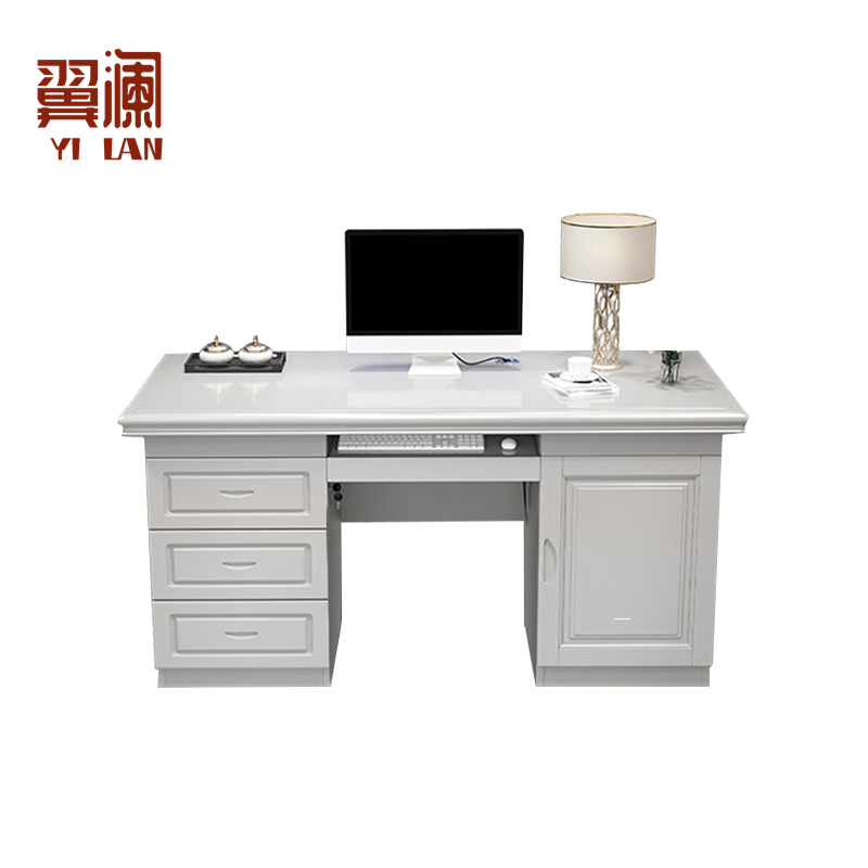 翼澜木质电脑桌 118cm张高清大图