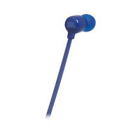 JBL T110BT 无线蓝牙耳机入耳式 立体声运动游戏手机耳机 通话重低音苹果安卓通用线控带麦K歌 蓝色