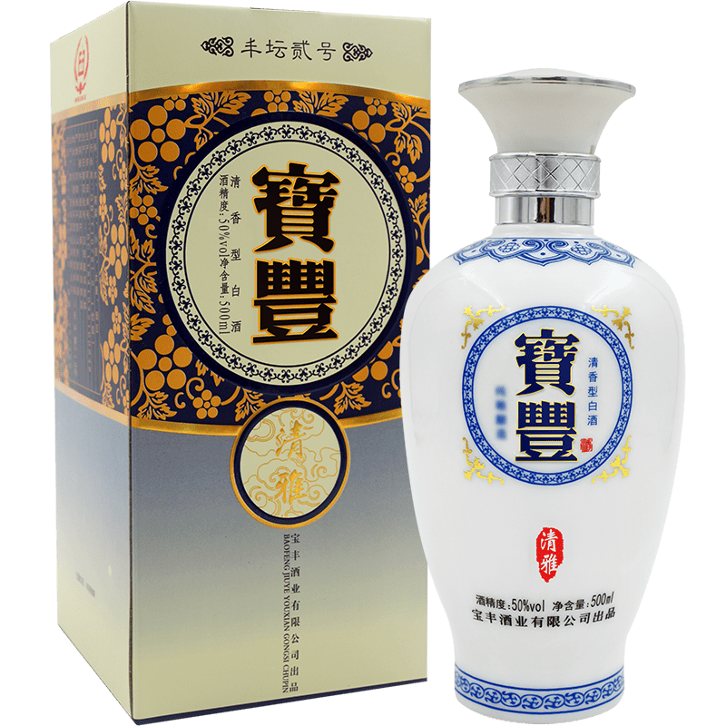 宝丰酒 清香型50度丰坛贰号500ml单瓶装