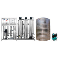 泉界(QUANJIE) QJ-RO-1000+水箱+增压泵 工业净水机 RO反渗透 制水设备 去离子水直饮净化水