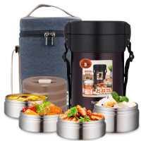 泰福高（TAFUCO）保温饭盒4层304不锈钢保温桶保温餐盒便当盒紫色230 紫色