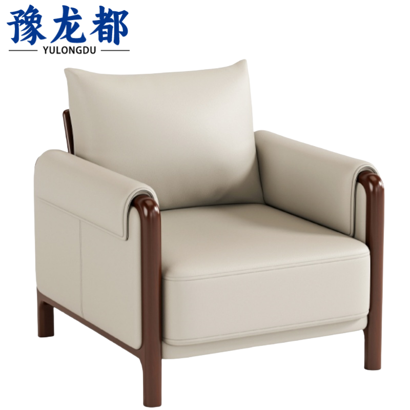 豫龙都 新中式沙发 单人位 张高清大图