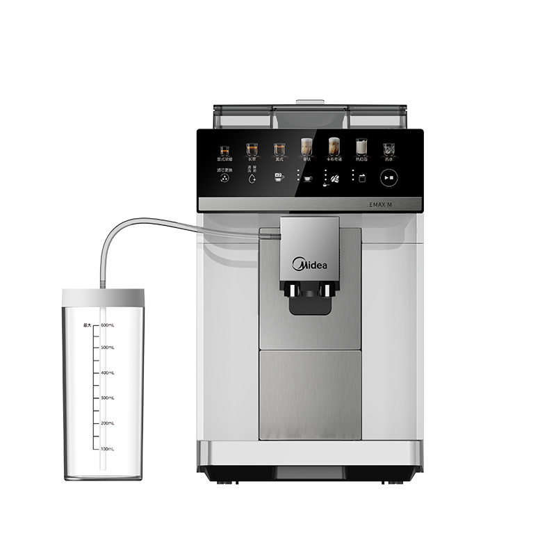 美的(Midea)鲜萃全自动咖啡机家用/办公室美式意式浓缩研磨一体奶泡机彩屏显示 MA-KFEA01