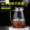 三维工匠可高温高硼硅壶北欧创意家用可放冰箱冷水壶凉水杯子玻璃冷热透明 经典锤纹壶1500[可高温]凉水壶