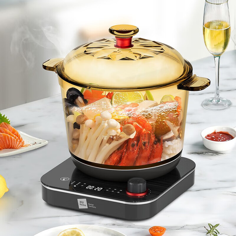 米技(MIJI)3L容量玻璃电煮锅ECE-GS30高清大图