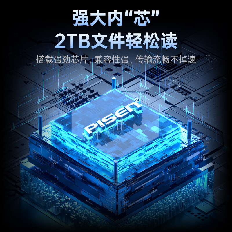 品胜(PISEN)USB3.2读卡器SD/TF/U盘三合一读卡器带USB拓展适用硬盘电脑苹果手机相机监控存储内存卡